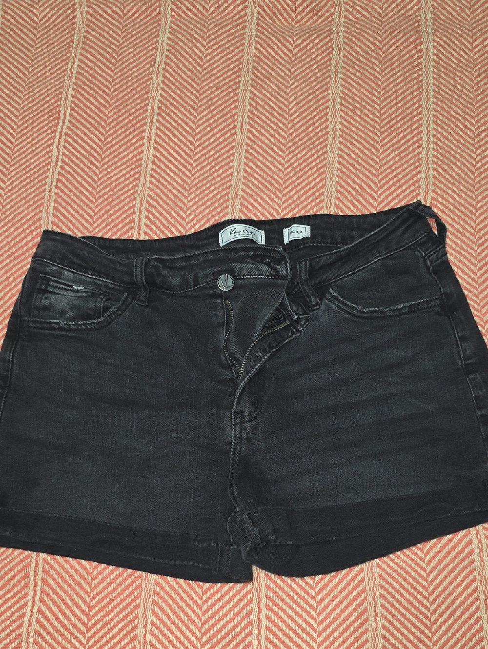 KanCan Black Denim High-Rise Cutoff Shorts